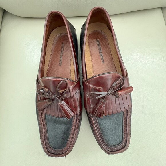 Johnston & Murphy Tassel Loafer, 9M, Cordovan and Black - Picture 1 of 4
